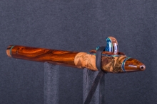 Mun Ebony Burl Native American Flute, Minor, Low D-3, #S1K (10)